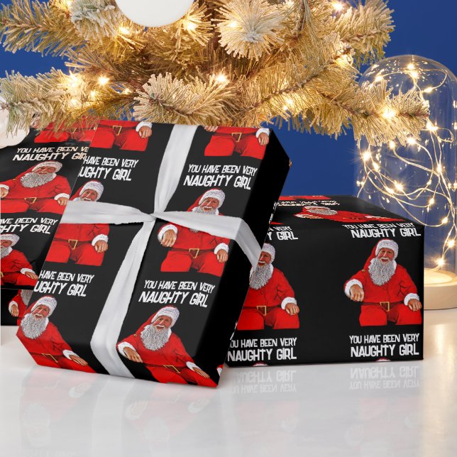 PAPIER CADEAU NOËL SANTACLÈS FILLETTE VILAINE (Vacances)