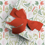 Papier Cadeau Noël scandinave<br><div class="desc">Envelopper les cadeaux dans le style de cette saison de vacances avec ce rouleau de papier cadeau d'inspiration scandinave chère. Avec des couleurs classiques rouge et vert et des pops de rose inattendu!</div>