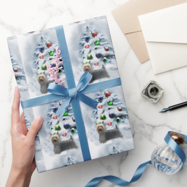 Papier Cadeau Noël Silky Terrier (Cadeaux)