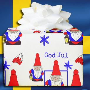 Papier Cadeau Noël suédois Gnome
