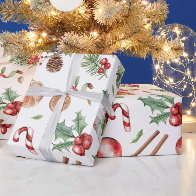 Papier Cadeau Noël Super rose chaud (Vacances)