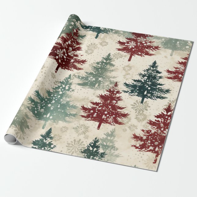 Papier Cadeau Noël Super rose chaud (Déroulé)