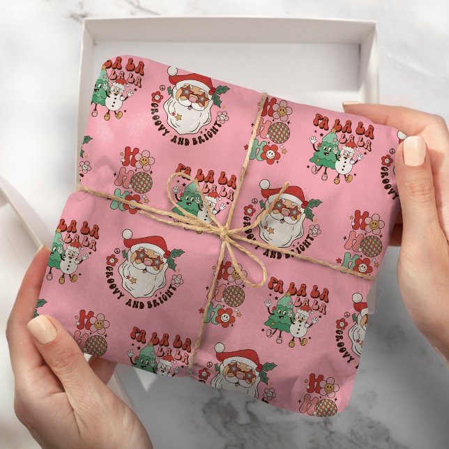 Papier Cadeau Noël Super rose chaud (Créateur téléchargé)