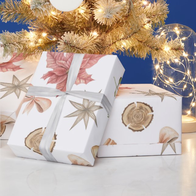 Papier Cadeau Noël Super rose chaud (Vacances)