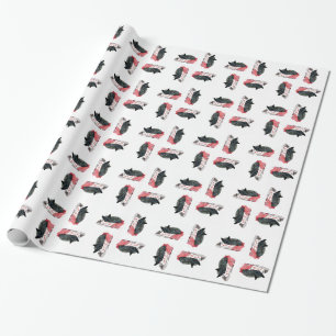Papier Cadeau Noël Terrier Écossais