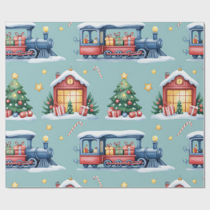 Papier cadeau Noël Toyland & Trains pour enfants