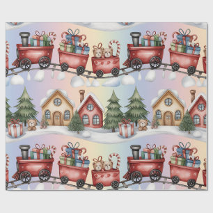 Papier cadeau Noël Toyland & Trains pour Enfants