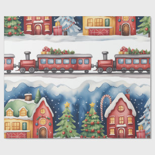 Papier cadeau Noël Toyland & Trains pour enfants