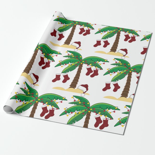 Papier Cadeau Noël tropical (Déroulé)