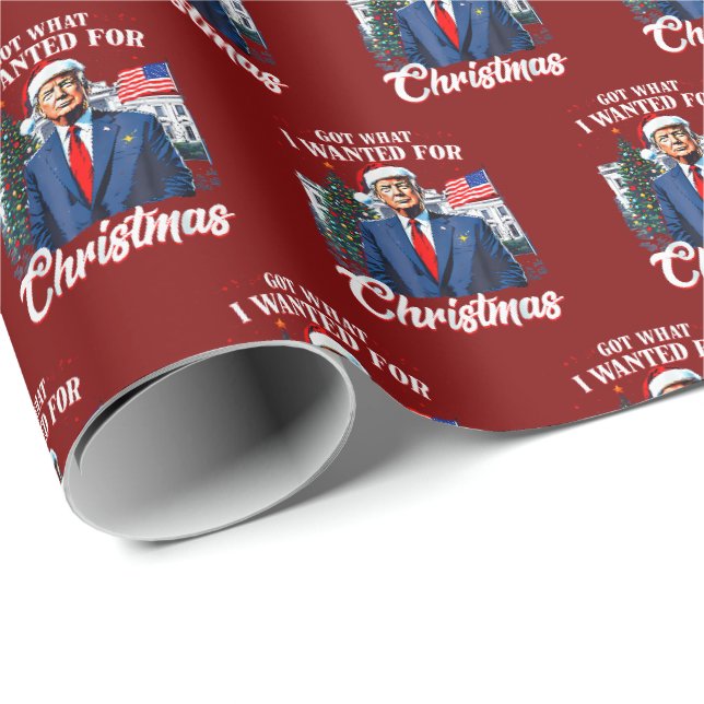 Papier Cadeau Noël Trump (Coin rond)