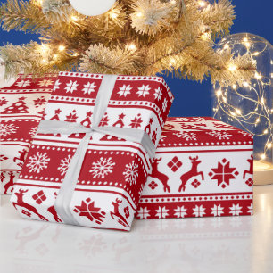 Papier Cadeau Noël Vacances Nordic Motif Cosy