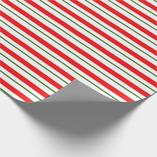 Papier Cadeau Noël vert, blanc, rouge inspiré (Coin)