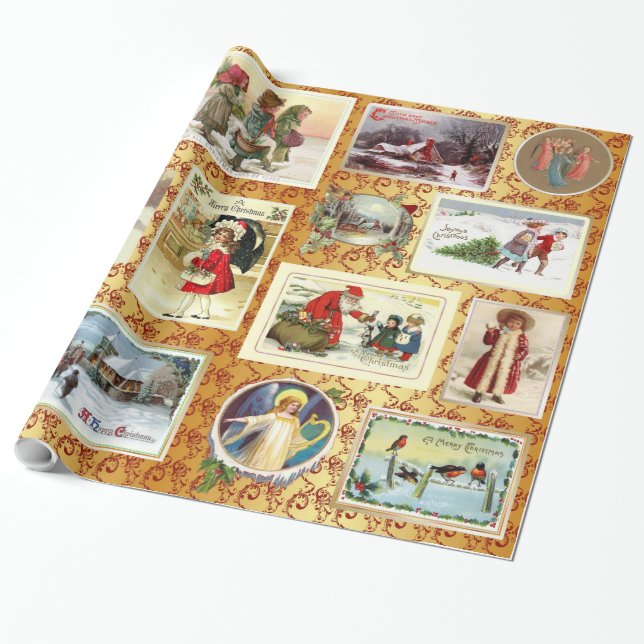 Papier Cadeau Noël vintage (Déroulé)