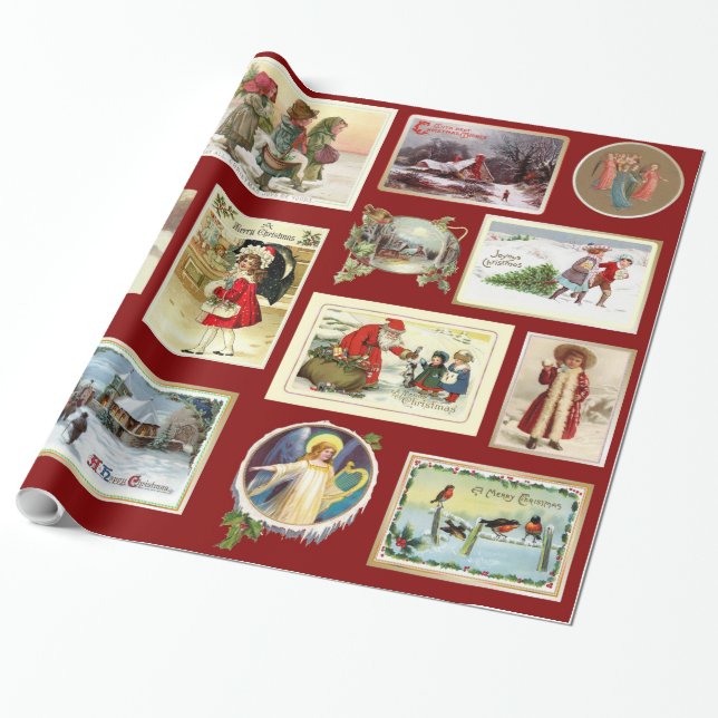 Papier Cadeau Noël vintage (Déroulé)