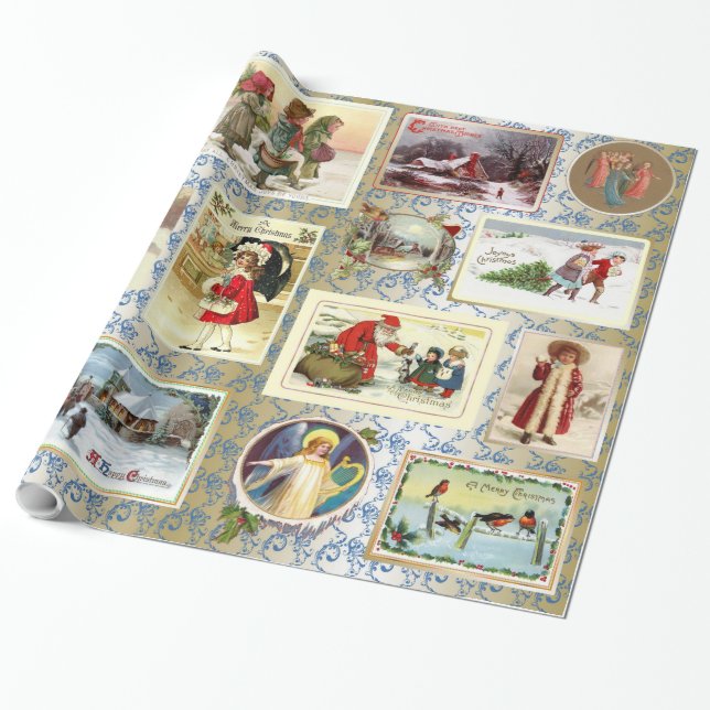 Papier Cadeau Noël vintage (Déroulé)
