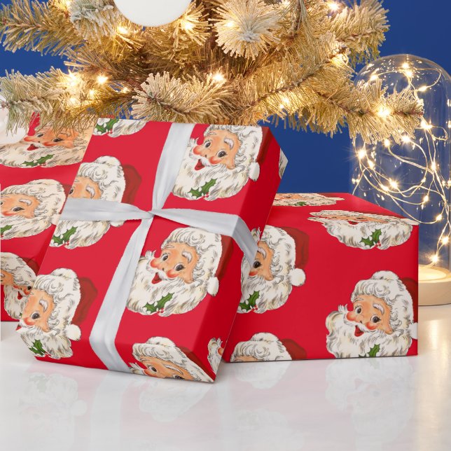 Papier Cadeau Noël Vintage Père Noël (Vacances)