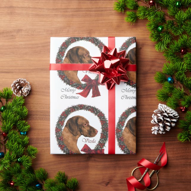 Papier Cadeau Noël Vizsla (Cadeau de vacances)