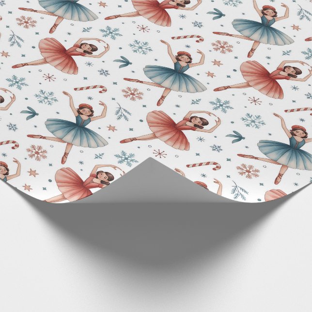 Papier Cadeau Noeud de ballet Noisette Noël (Coin)