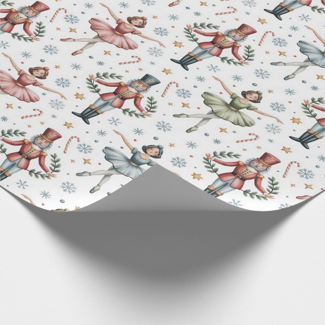 Papier Cadeau Noeud de ballet Noisette Noël (Coin)