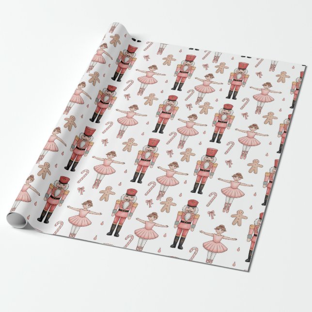 Papier Cadeau Noeud de ballet Noisette Noël (Déroulé)