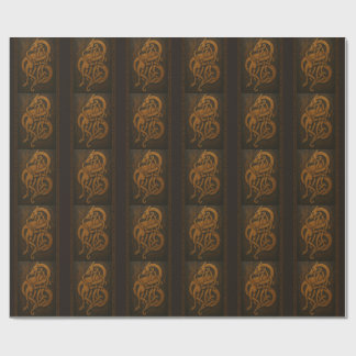 Papier Cadeau Nœud de serpent en vieux norrois avec bordure celt