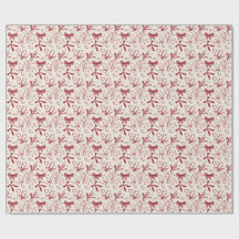 Nœud rouge coquette motif sans couture Noël