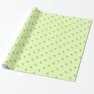 Papier Cadeau Nœud vert, fond vert clair
