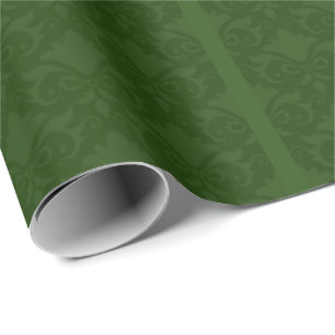 Papier Cadeau Nœuds en damas vert