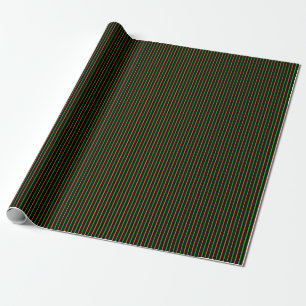 Papier Cadeau Noir avec néon vert et orange rayures