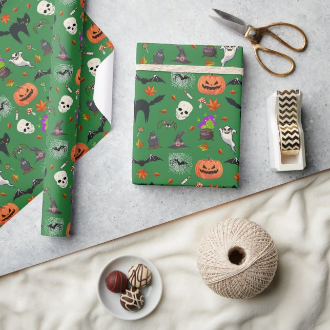 Papier Cadeau Noir d'Halloween (Artisanat)