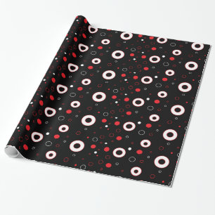 Papier Cadeau Noir, enveloppe de cadeau blanche rouge de pois