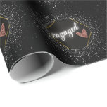 Papier Cadeau Noir et argent glam engagé<br><div class="desc">Design glamour engagé. Elégant et moderne !</div>