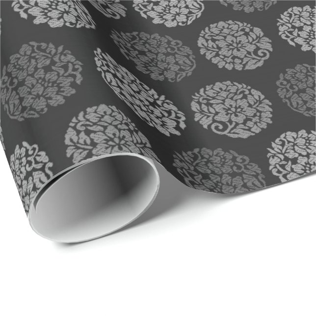 Papier Cadeau Noir et blanc (Coin rond)