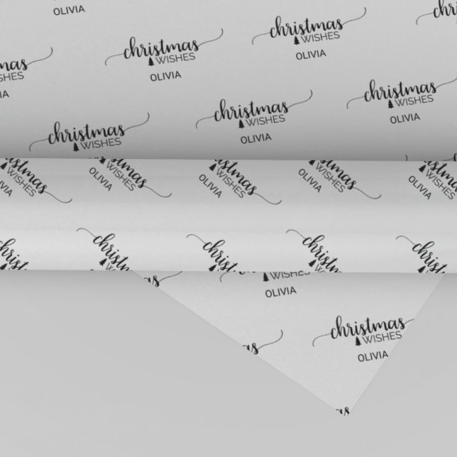 Papier Cadeau Noir et blanc simple Noël (Créateur téléchargé)