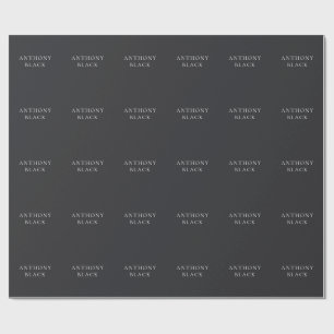 Papier Cadeau Noir mat minimaliste élégant classique simple