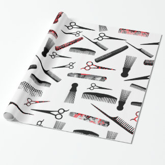 Papier Cadeau Noir rouge de cheveux naturels