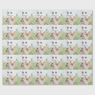 Papier Cadeau nom animal de compagnie chien chat patte photo sim