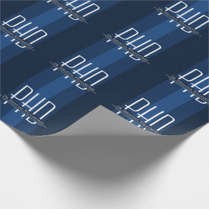 Papier Cadeau Nom Blue Graduation PhD