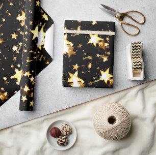 Papier Cadeau Nom, Bright Stars Nouvel An 30 po sur 6 pi Vacance