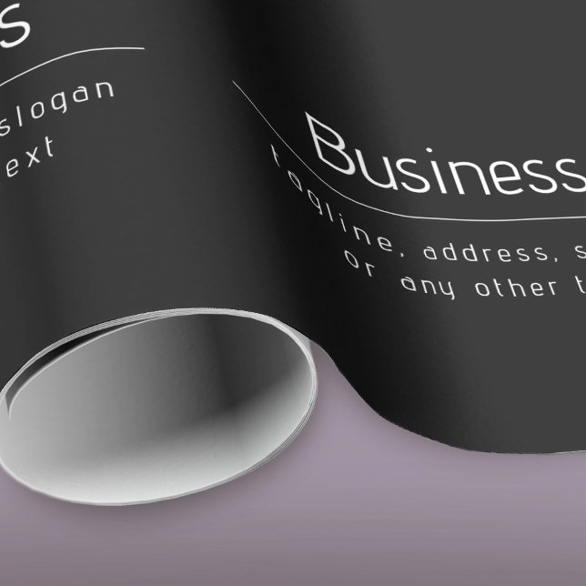 Papier Cadeau Nom commercial minimal moderne et autres informati (Créateur téléchargé)