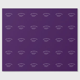Papier Cadeau nom de date d'anniversaire de mariage 30 ans simpl