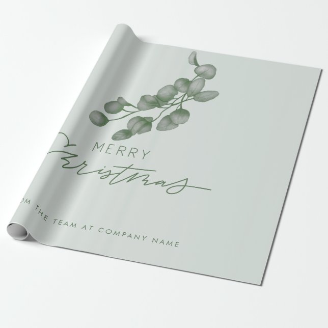 Papier Cadeau Nom de l'entreprise de marque personnalisée Joyeux (Déroulé)