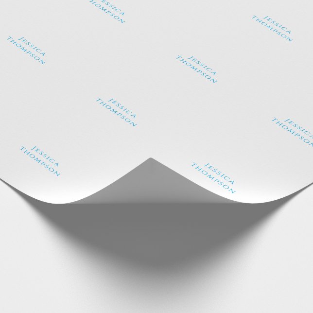 Papier Cadeau Nom élégant moderne simple et professionnel (Coin)