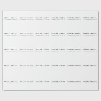 Papier Cadeau Nom exclusif personnel moderne Ajouter