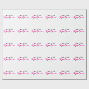 Papier Cadeau Nom minimaliste moderne élégant professionnel