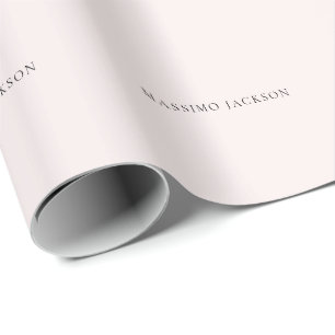 Papier Cadeau Nom Minimaliste Moderne Simple Couleur Pastel