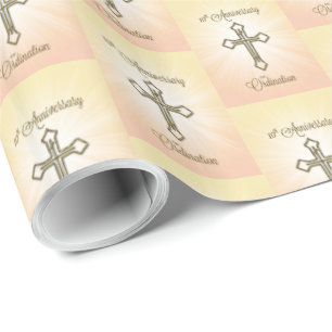 Papier Cadeau Nom personnalisé, 10e anniversaire de l'ordination