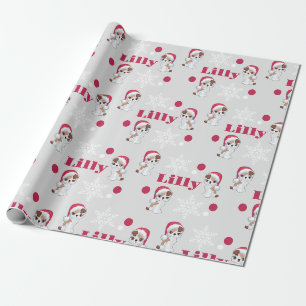 Papier Cadeau Nom personnalisé Chats Noël Noël Noël