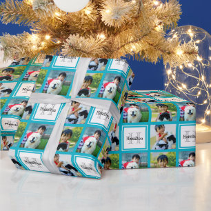 Papier Cadeau Nom personnalisé d'initiale de monogramme de