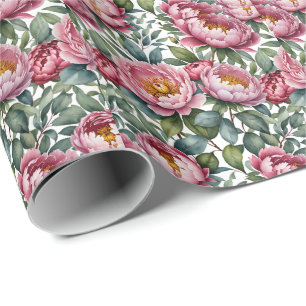 Papier Cadeau Nom personnalisé du rose de personnes vintages